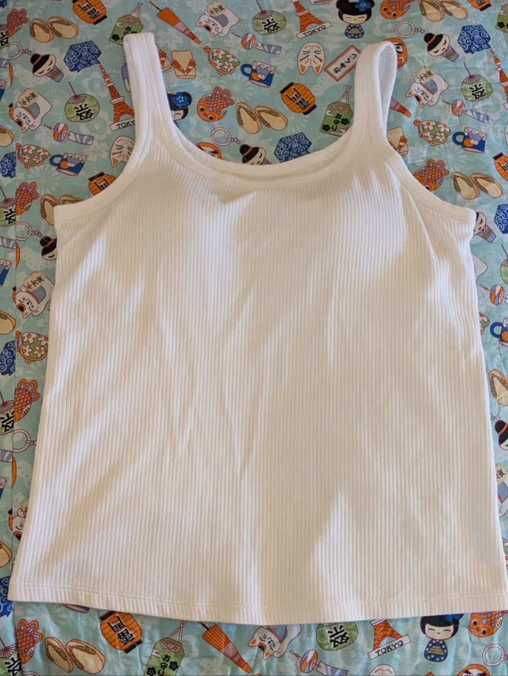 Uniqlo Airism Built In Bra Ribbed Tank